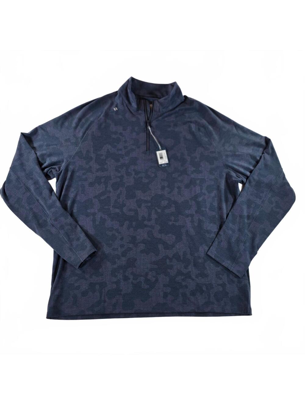 Johnnie O Performance Men's Large Navy Blue Quarter Zip Pullover Long Sleeve NWT